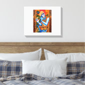 KRISHNA MET DE FLUIT CANVAS AFDRUK (Insitu (Slaapkamer))