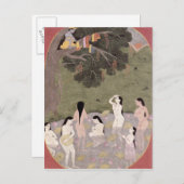 Krishna met de kleren van de Koe Girls, Briefkaart (Voorkant / Achterkant)