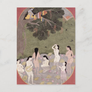 Krishna met de kleren van de Koe Girls, Briefkaart