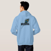 KRISHNA met een pauwenveer Hoodie (Achterkant volledig)