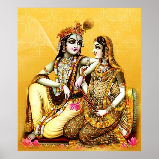 krishna met radha poster (Voorkant)