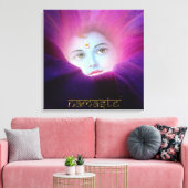 Krishna Morning Glory Namaste Stretched Canvas Pri Afdruk (Insitu (Woonkamer))