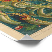 Krishna onderwerpt Kaliya Poster (Hoek)