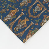 Krishna-patroon Fleece Deken (Hoek)