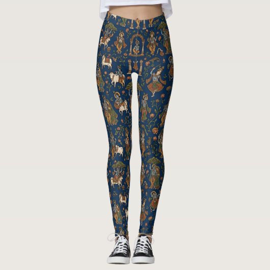 Krishna-patroon Leggings (Voorkant)