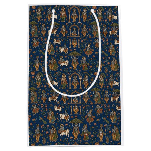Krishna-patroon Medium Cadeauzakje (Voorkant)