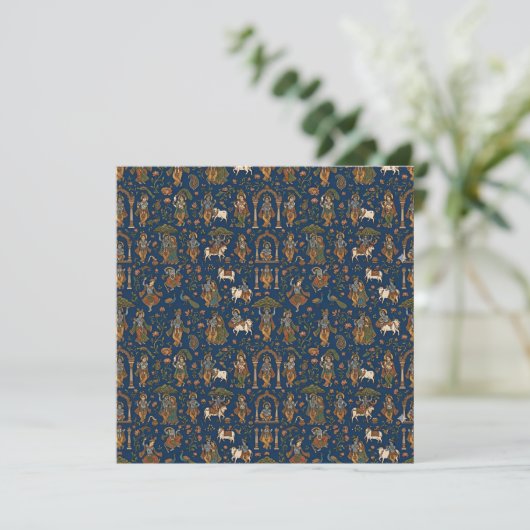 Krishna-patroon Menu (Staand voorkant)
