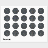 Krishna-patroon Ronde Sticker (Vel)