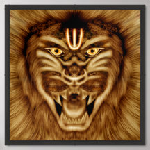 Krishna poster Lord Narasimha Krishna kunst Poster