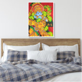 Krishna radha muurschildering canvas afdruk (Insitu (Slaapkamer))