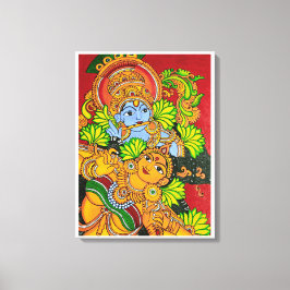 Krishna radha muurschildering canvas afdruk