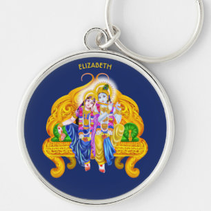 Krishna Radha Vigneshwara Psychedelic Hinduism Sleutelhanger