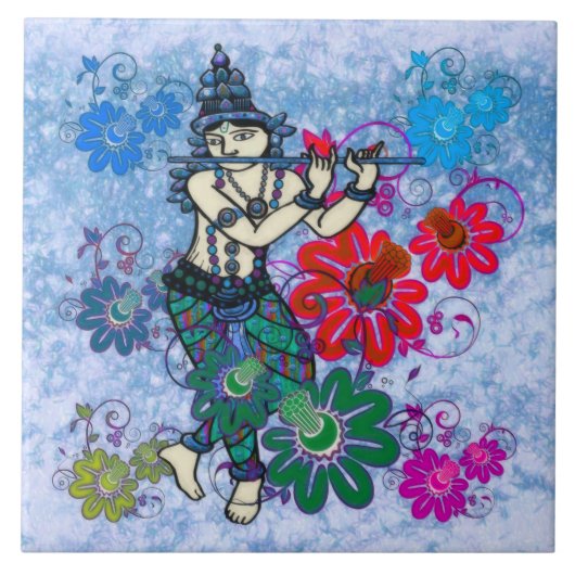 Krishna Rising Tegeltje (Voorkant)