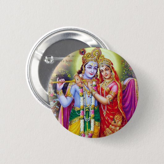Krishna Ronde Button 5,7 Cm (Voorkant /achterkant)