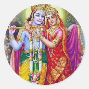 Krishna Ronde Sticker