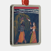 Krishna speelt een fluitje van de 'Vahula' Metalen Ornament (Rechts)