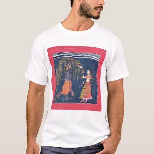 Krishna speelt een fluitje van de 'Vahula' T-shirt (Voorkant)