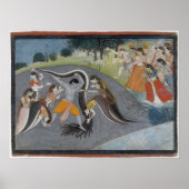 Krishna Subduing Kaliya, de Slangendemon Poster (Voorkant)