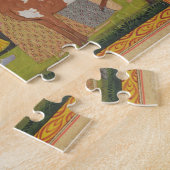 Krishna tilt Mount Govardhana uit de Bhagav Legpuzzel (Zijkant)