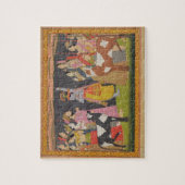 Krishna tilt Mount Govardhana uit de Bhagav Legpuzzel (Verticaal)