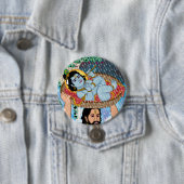 Krishna & Vasudeva Knop Ronde Button 7,6 Cm (In situ)