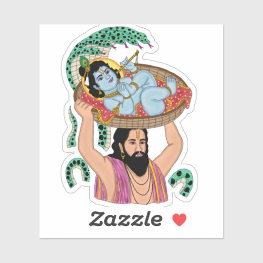 Krishna & Vasudeva Sticker (Vel)
