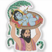 Krishna & Vasudeva Sticker (Voorkant)