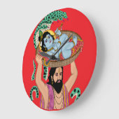 Krishna & Vasudeva Wandklok (Hoek)