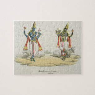 Krishna Venugopala, gegraveerd door de Marlet en d Legpuzzel