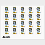 Krishna Vierkante Sticker (Vel)