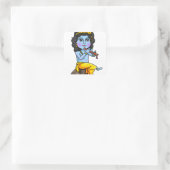 Krishna Vierkante Sticker (Tas)