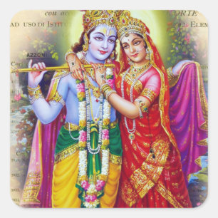 Krishna Vierkante Sticker