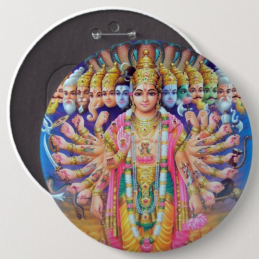 Krishna Vishvarupa Button (Voorkant /achterkant)