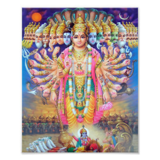 Krishna Vishvarupa Print (8 x 10 inch) Foto Afdruk