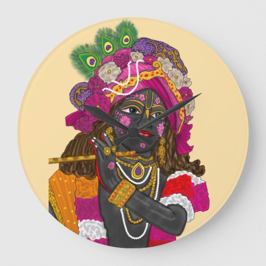 Krishna wandklok (Voorkant)