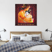 KRISHNA - Wrapped Canvas Afdruk (Insitu (Slaapkamer))