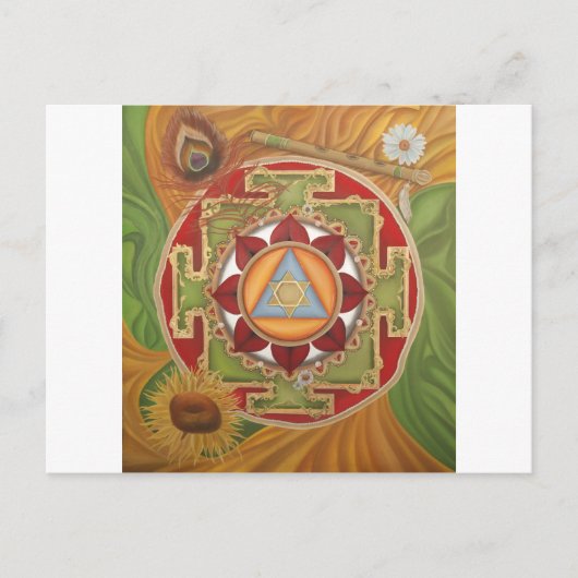 Krishna Yantra Briefkaart (Voorkant)