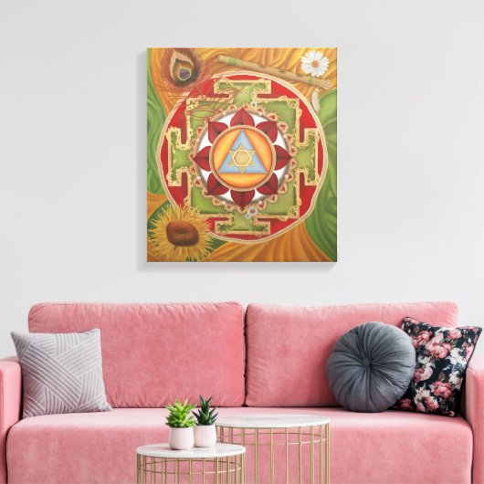 Krishna Yantra Print (Insitu (Woonkamer))