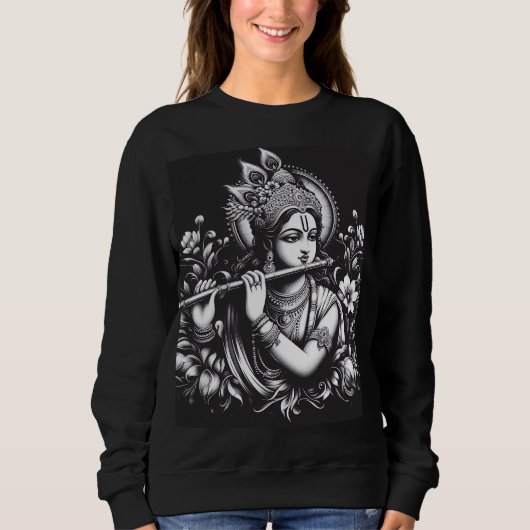 Krishna Zwart en Wit Trui (Voorkant)