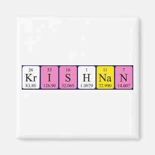 Krishnan periodiek table name magnet