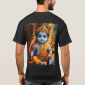 "Krishna's Aura: Heilige Design voor moderne ziele T-shirt (Achterkant)
