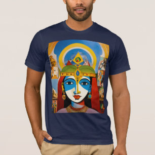 Krishna's Derde oog-combinatie van veelkleurige T-shirt