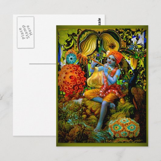 Krishna's Flute Briefkaart (Voorkant / Achterkant)