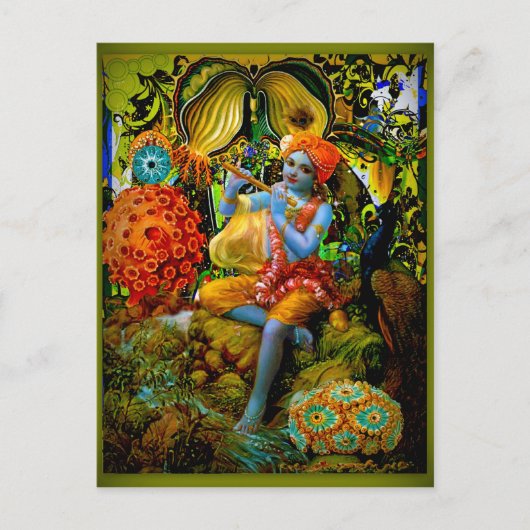Krishna's Flute Briefkaart (Voorkant)