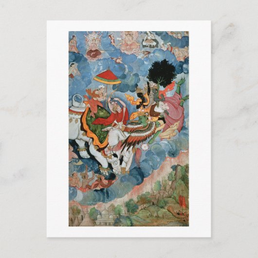 Krishna's strijd met Indra, c.1590 Briefkaart (Voorkant)