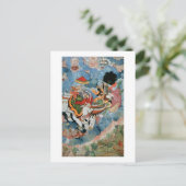 Krishna's strijd met Indra, c.1590 Briefkaart (Staand voorkant)