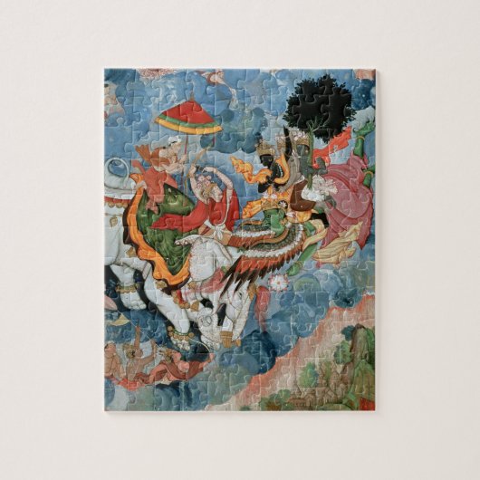 Krishna's strijd met Indra, c.1590 Legpuzzel (Verticaal)