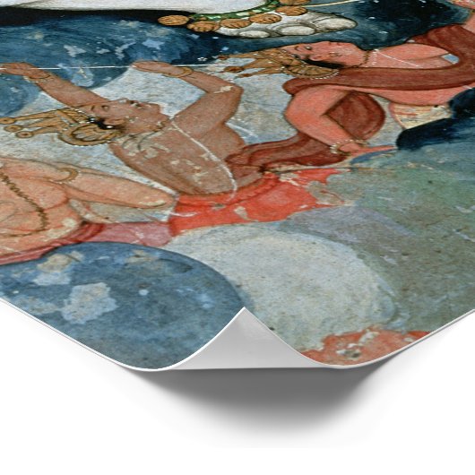 Krishna's strijd met Indra, c.1590 Poster (Hoek)