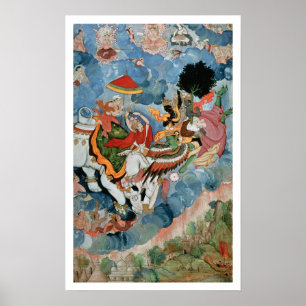 Krishna's strijd met Indra, c.1590 Poster