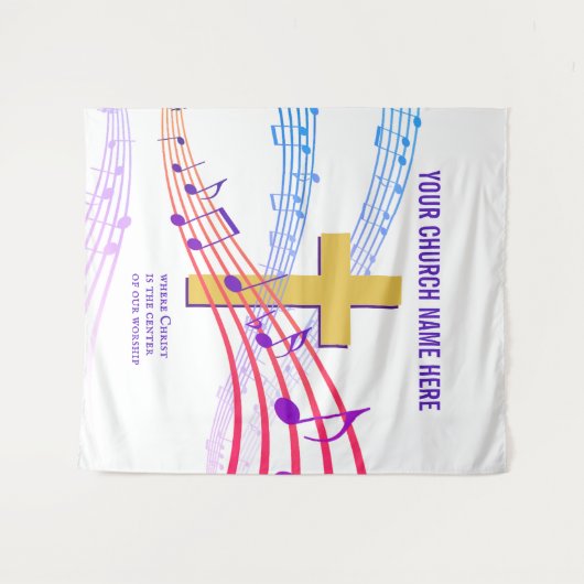 KRIST DE Christelijke Tapestry VAN HET CENTRUM Wandkleed (Voorkant (horizontaal))